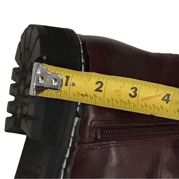Leather Burgundy Ankle Boots, Franco Sarto, Size 7 - Picture 13 of 13